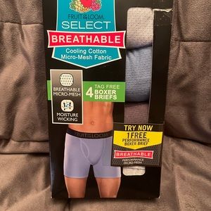 Men’s select breathable four pack +1 boxer briefs